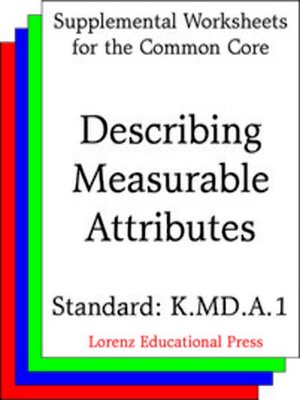cover image of CCSS K.MD.A.1 Describing Measurable Attributes